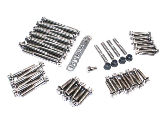ARP 12 Point Engine Fastener Show Bike Kit. Fits Twin Cam 1999-2017. - Feuling