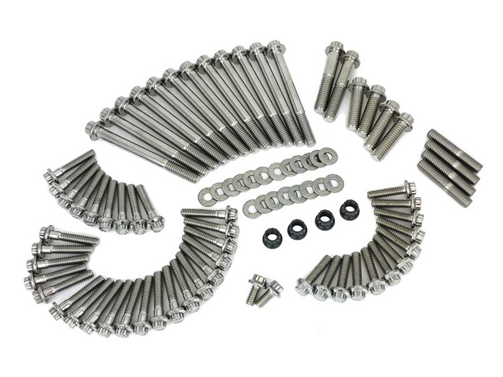 ARP 12 Point Engine Fastener Show Bike Kit. Fits Touring 2017up. - Feuling
