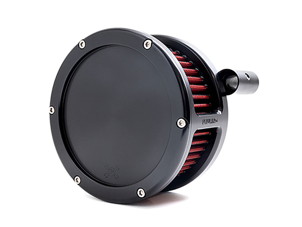 BA Air Cleaner Kit - Black with Solid Cover & Red Filter. Fits Touring 2008-2016, Softail 2016-2017, CVO Softail 2011-2017 & Dyna Low Rider S 2016-2017 with Throttle-by-Wire - Feuling