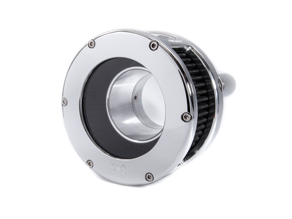 BA Air Cleaner Kit - Chrome with Clear Cover. Fits Touring 2017-2024 & Softail 2018-2024 - Feuling