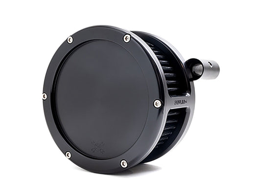 BA Air Cleaner Kit - Black with Solid Cover. Fits Softail 2000-2015, Dyna 1999-2017, Touring 1999-2007 with CV Carb or Cable Operated Delphi EFI - Feuling