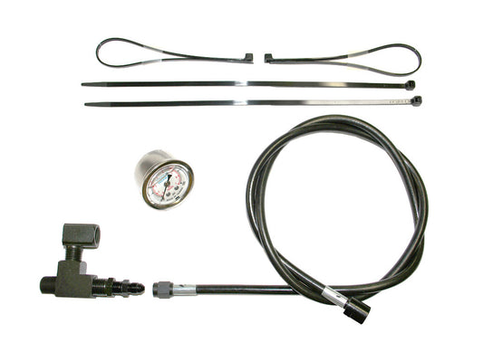Black Remote Oil PSI Gauge Kit. Fits Twin Cam 1999-2017. - Feuling