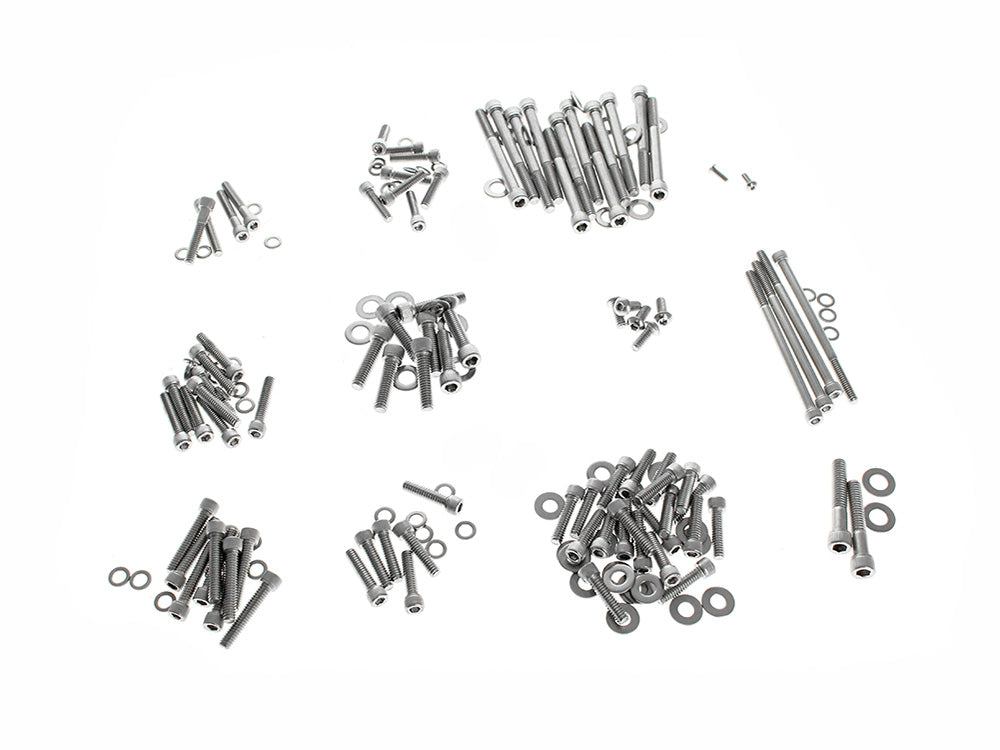 Polished Allen Head Show Bike Kit - Stainless Steel. Fits Milwaukee-Eight 2017up - Figurati Designs