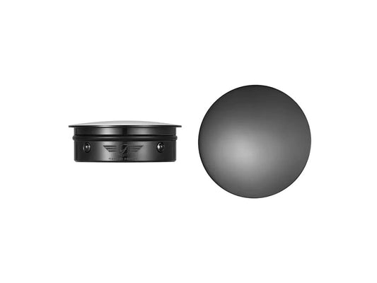 Swingarm Pivot Bolt Covers - Black. Fits Touring 2011up - Figurati Designs