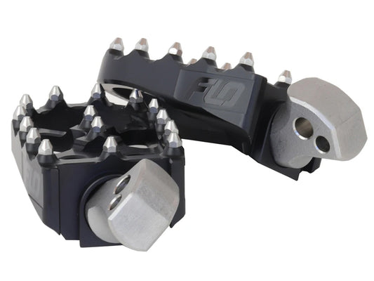 V2 MX Footpegs - Black. Fits Softail 2018up Rear Passenger - Flo Motorsports