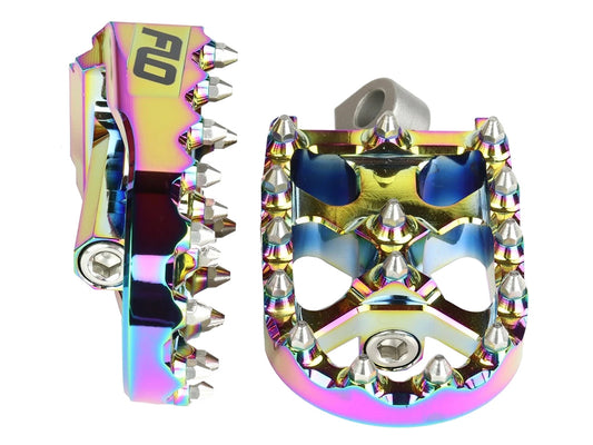 V2 MX Footpegs with HD Male Mount - Jet Fuel. - Flo Motorsports