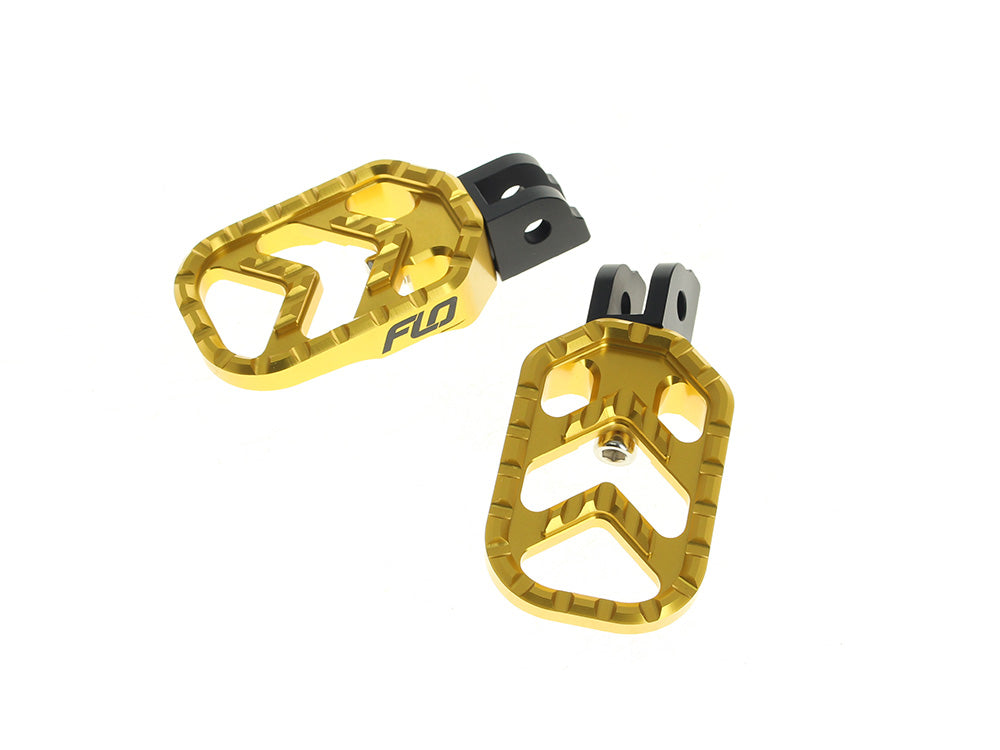 Savage Series Footpegs - Gold. Fits Softail 2018up Front Rider - Flo Motorsports