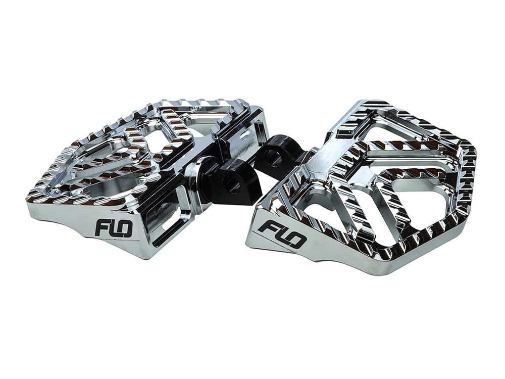 Savage Series Mini Floorboards with HD Male Mount - Chrome - Flo Motorsports