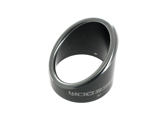 4.5in. Turnout Slash Tip Billet End Cap - Sculpted Black - Freedom Performance Exhaust