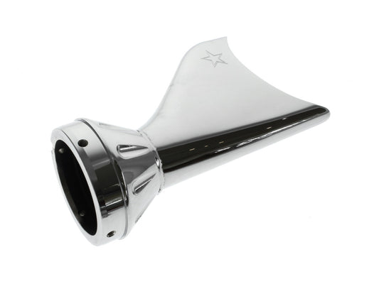 Sharktail Tip End Cap - Chrome. Fits 4in. Freedom Mufflers. - Freedom Performance Exhaust