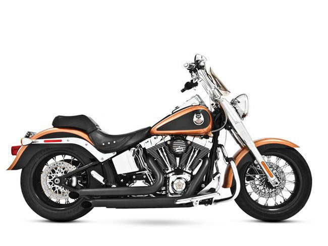 Declaration Turnouts Exhaust - Black. Fits Softail 1986-2017. - Freedom Performance Exhaust