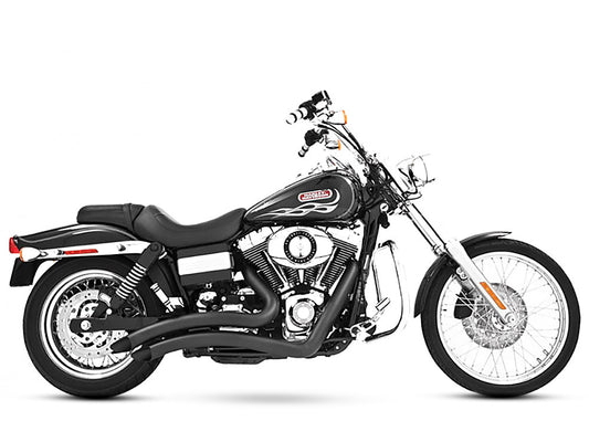 Sharp Curve Radius Exhaust - Black. Fits Dyna 1991-2005. - Freedom Performance Exhaust