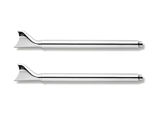 2-1/2in. Sharktail Slip-On Mufflers - Chrome. Fits Touring 1995-2016 & Trike 2017-2020. - Freedom Performance Exhaust