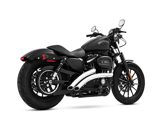 Radical Radius Exhaust - Chrome with Chrome End Caps. Fits Sportster 1986-2021. - Freedom Performance Exhaust