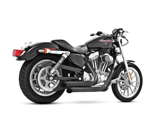 Declaration Turnouts Exhaust - Black. Fits Sportster 2004-2021 - Freedom Performance Exhaust