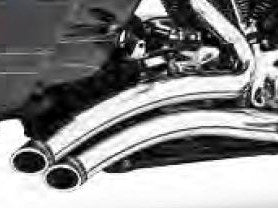 Sharp Curve Radius Exhaust - Chrome with Chrome End Caps. Fits Touring 1995-2016 - Freedom Performance Exhaust