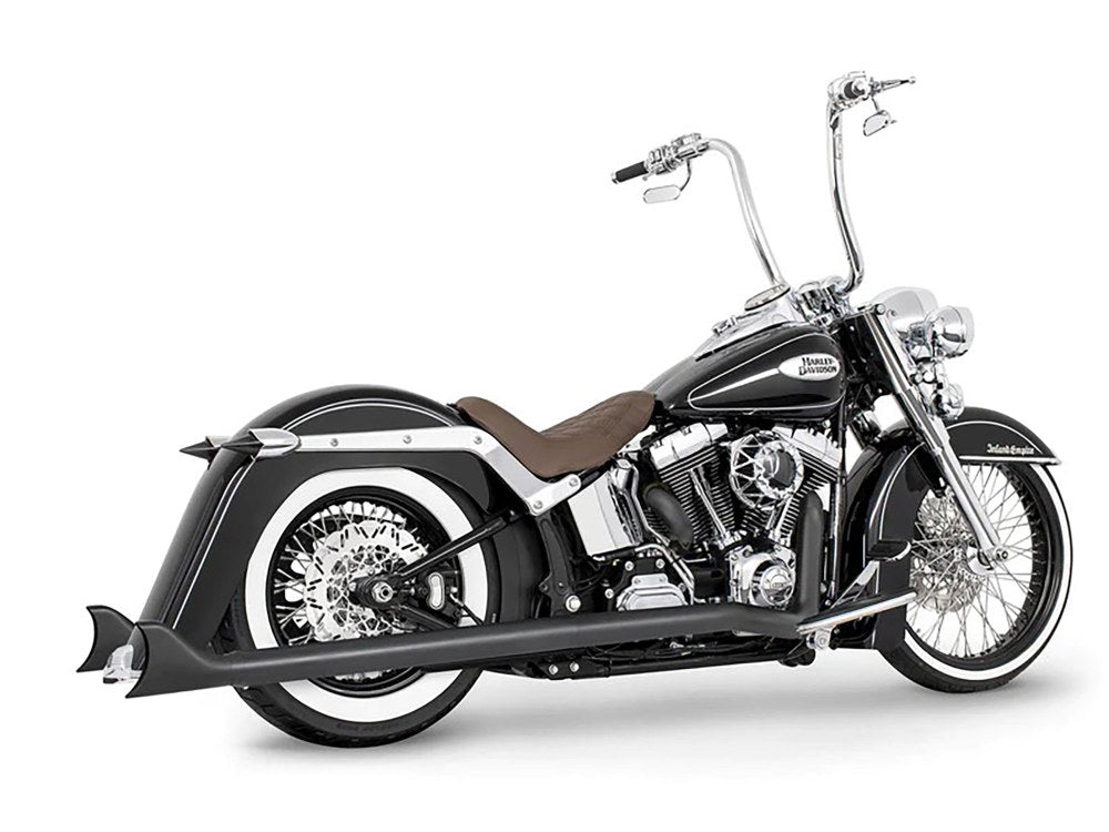 36in. Replacement SharkTail Muffer Set - Black. Only Fits Softail 1997-2017 Running Freedom SharkTail Exhaust Systems. - Freedom Performance Exhaust