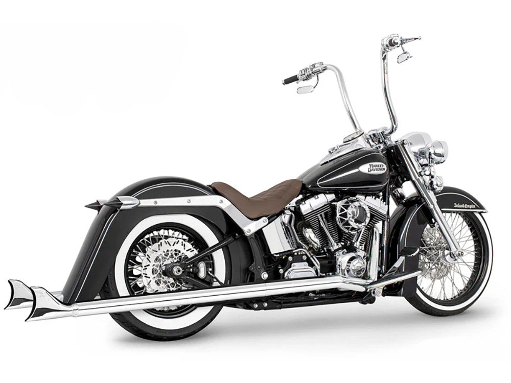 42in. Replacement SharkTail Muffer Set - Chrome. Only Fits Softail 1997-2017 Running Freedom SharkTail Exhaust Systems. - Freedom Performance Exhaust