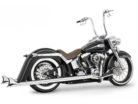 42in. Replacement SharkTail Muffer Set - Chrome. Only Fits Softail 1997-2017 Running Freedom SharkTail Exhaust Systems. - Freedom Performance Exhaust
