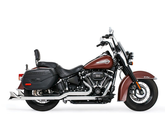 36in. True Dual SharkTail Exhaust - Chrome. Fits Softail 2018up. - Freedom Performance Exhaust