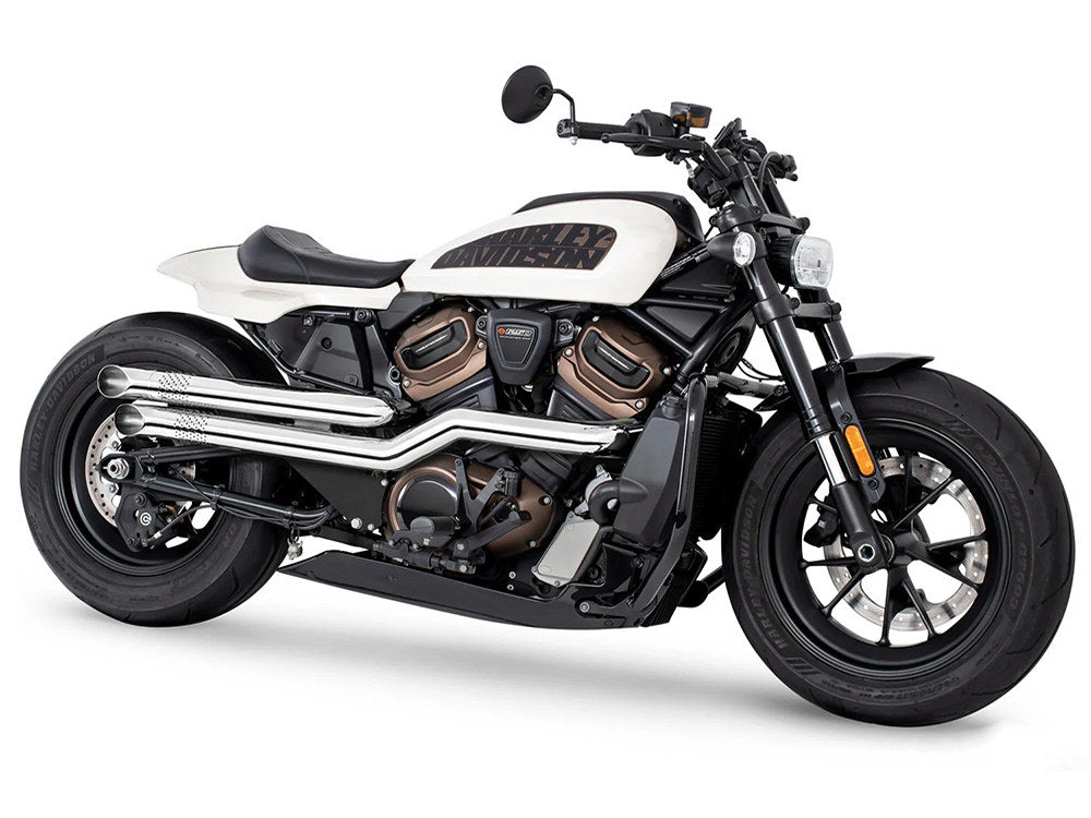 Declaration Turnouts Exhaust - Chrome. Fits Sportster S 2021-2023 - Freedom Performance Exhaust
