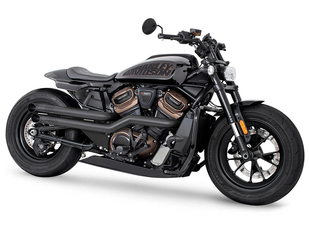 Declaration Turnouts Exhaust - Black. Fits Sportster S 2021-2023 - Freedom Performance Exhaust