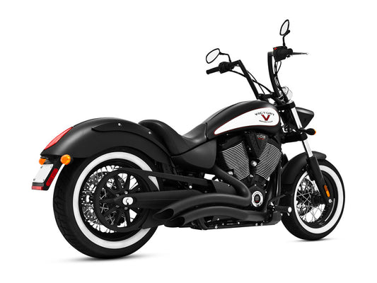 Sharp Curve Radius Exhaust - Black. Fits Victory Vegas, King Pin, Boardwalk, Highball & Judge 2008-2017 - Freedom Performance Exhaust