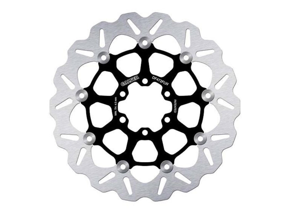 11.8in. Front or Rear Wave Floating Disc Rotor with Black Carrier. Fits Victory & Indian 2014up - Gbrakes