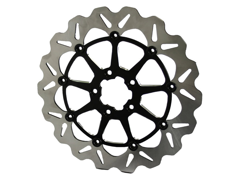 13in. Front Wave Floating Disc Rotor with Contrast Cut Carrier. Fits most Big Twin 2000up when Using Special 6 Piston Caliper. - Gbrakes