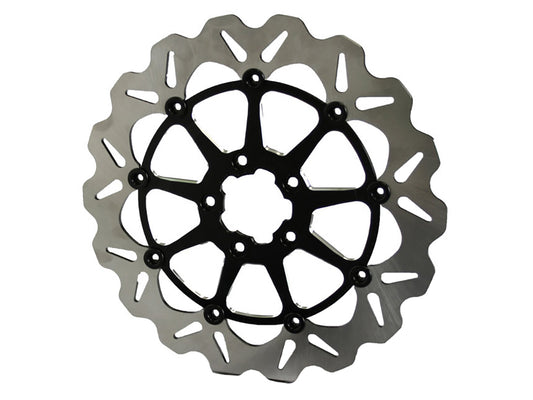 13in. Front Wave Floating Disc Rotor with Contrast Cut Carrier. Fits most Big Twin 2000up when Using Special 6 Piston Caliper. - Gbrakes