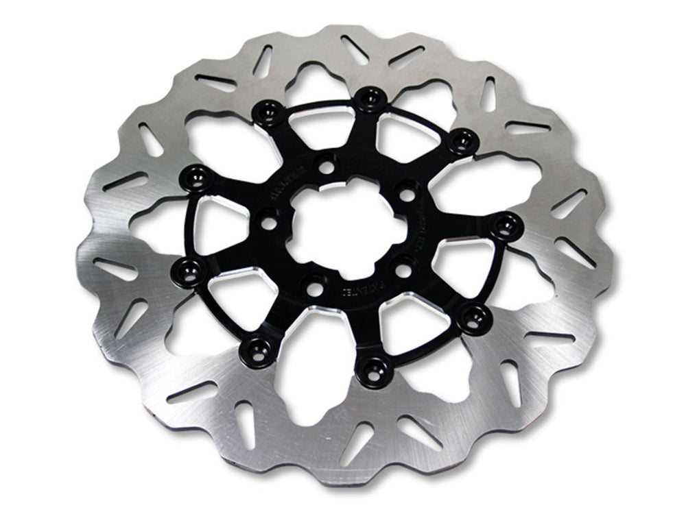 11.8in. Rear Floating Wave Disc Rotor with Contrast Cut Carrier. Fits Touring 2008up. - Gbrakes