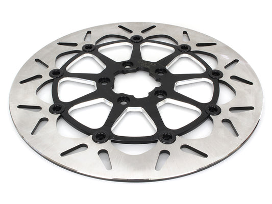 13in. Front Round Floating Disc Rotor with Contrast Cut Carrier. Fits most Big Twin 2000up when upgrading to 13in. x 6 Piston Caliper. - Gbrakes