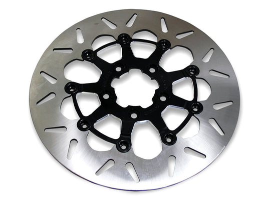 11.5in. Rear Floating Round Disc Rotor with Contrast Cut Carrier. Fits Big Twin 2000up & Sportster 2000-2010. - Gbrakes