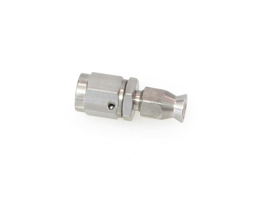 Stainless 3/8-24 Female Straight Swivel Adapter Fitting. Fits Hide-A-Line Micro Line. - Goodridge