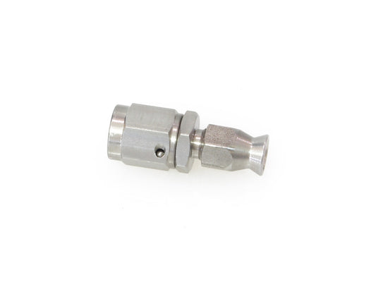 Stainless 3/8-24 Female Straight Swivel Adapter Fitting. Fits Hide-A-Line Micro Line. - Goodridge