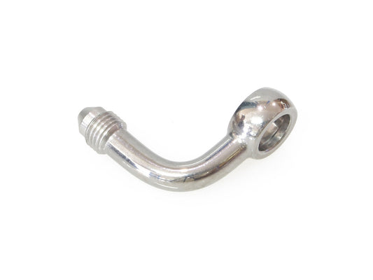 Stainless Steel 3/8in. ID, 90 Degree Banjo. Fits Hide-A-Line Micro Line. - Goodridge