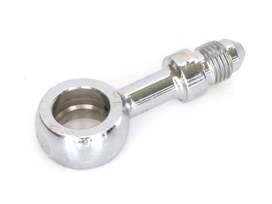 Chrome True 12mm ID, 180 Degree Straight Banjo - Male #3 End. - Goodridge