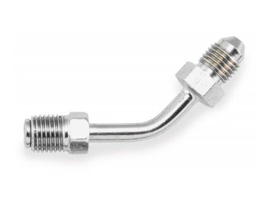 Adapter Fitting 3/8-24 Inverted Flare x 45 Degree Bend to AN3 Line - Goodridge