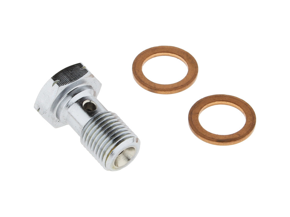 10mm M10 x 1.00 Banjo Bolt - Chrome. - Goodridge