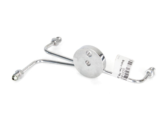AN3 Front Dual Disc Brake Tee - Chrome. Fits Narrow Glide Front Ends with Dual Disc Rotors. - Goodridge