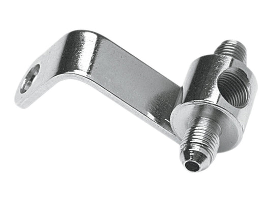 AN3 Rear Brake Tee - Chrome. Fits Softail 1987-1999 & Touring 1992-2003. - Goodridge