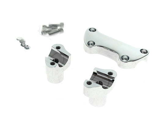 2in. Straight Risers with Top Clamp & Hardware - Chrome. Fits 1in. Handlebar - Rollies Speed Shop