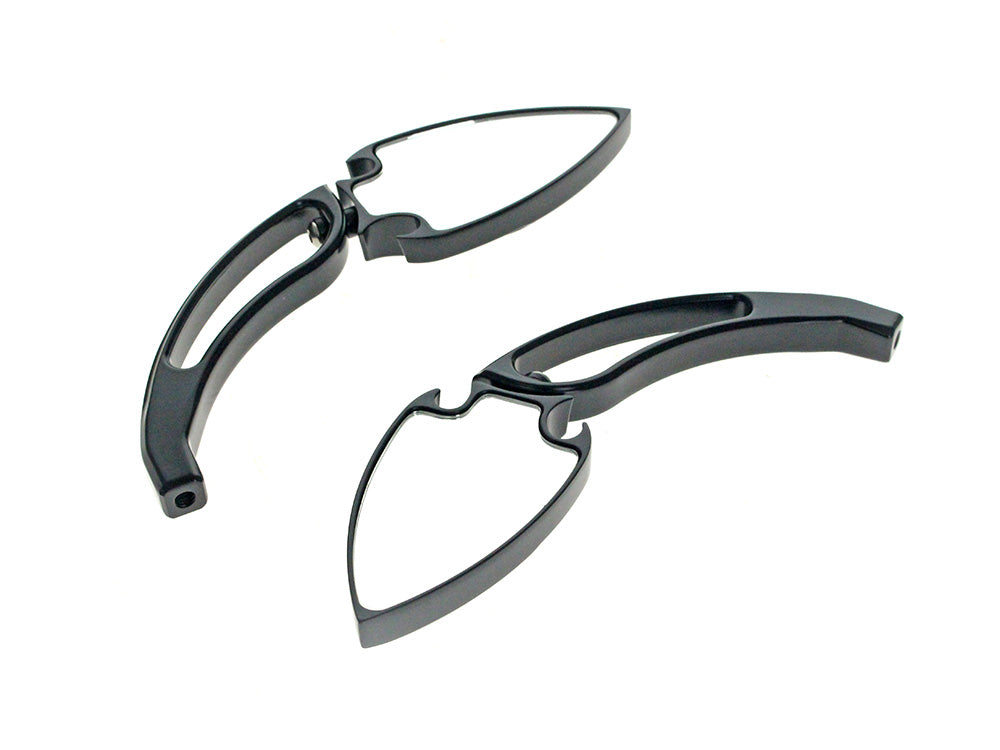 Spade Mirrors - Black - Rollies Speed Shop