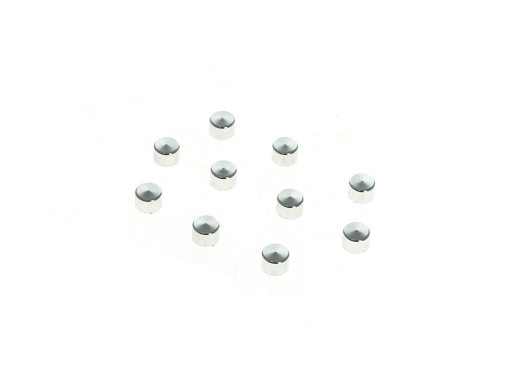 Kool Kaps - Chrome. Fits 1/4in. Socket Head Bolt. Pack of 10 - Rollies Speed Shop