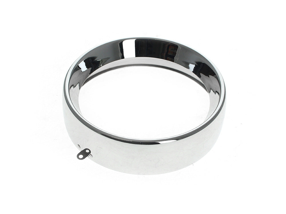 Frenched 7in. Headlight Trim Ring - Chrome. Fits FL Softail 1994-2017 & Freewheeler Trike 2015up - Rollies Speed Shop