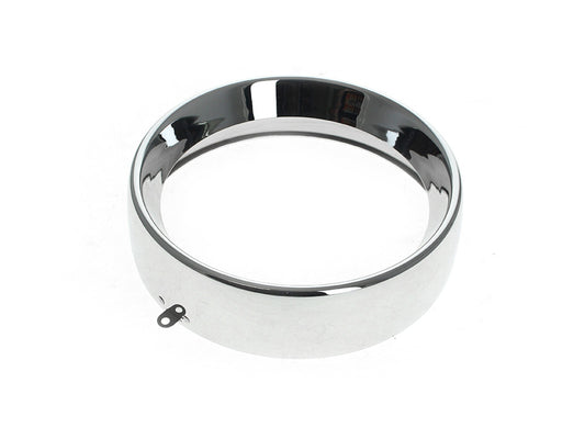 Frenched 7in. Headlight Trim Ring - Chrome. Fits FL Softail 1994-2017 & Freewheeler Trike 2015up - Rollies Speed Shop