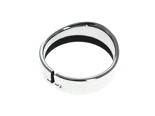 Peaked Visor Style 5-3/4in. Headlight Trim Ring - Chrome. Fits FX Softail 1994-2015, Dyna 1994-2017 & Most Sportster Models 2004-2021. - Rollies Speed Shop