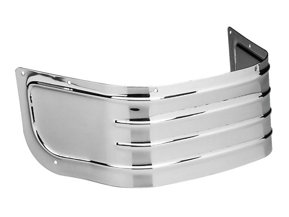 Lower Front Ribbed Fender Trim - Chrome. Fits Touring 1980-2013 & FL Softail 1986-2008 - Rollies Speed Shop
