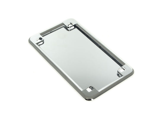 Number Plate Frame with 4in. x 7in. Backing Plate - Chrome - Rollies Speed Shop