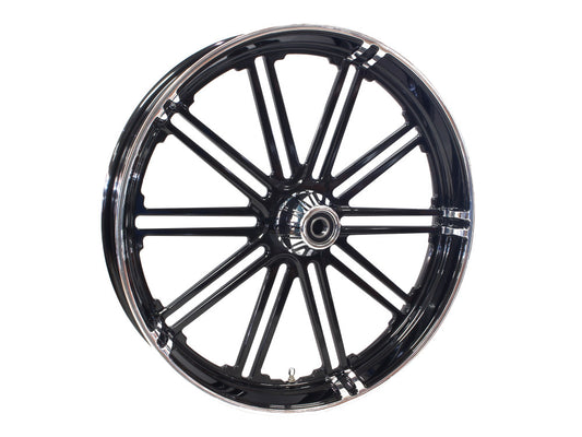 26in. x 3.75in. BKO/Breakout Replica Wheel - Black Anodize, Polished Rim Edge, Chrome Hub Kit. Fits Breakout 2013up. - Hawg Halters